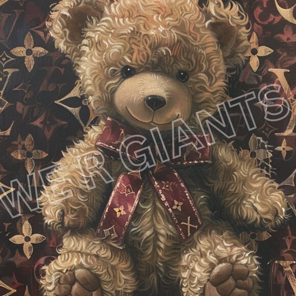 Louis Vuitton Teddy Bear 18x24 Art Print - LV, Luxury Print, Trendy Wall Art - Picture 2 of 2